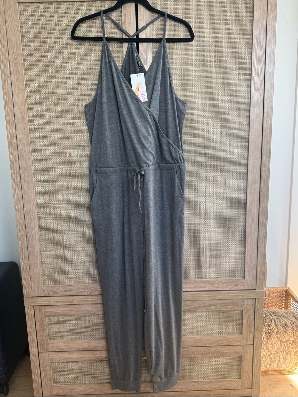 Pretty Garden One-Piece Jumpsuit with Drawstring Waist NWT